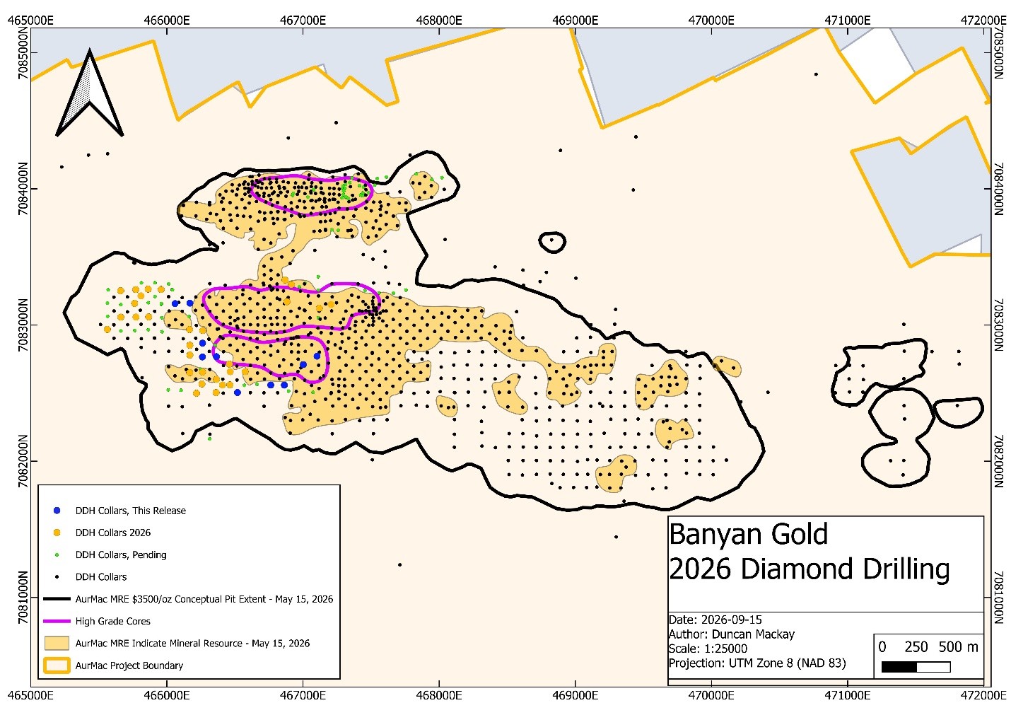 Banyan Gold durchschneidet 1,05 g/t Gold auf 52,8 Metern sowie Gold im Bonanza-Grad im Powerline-Vorkommen, AurMac, Yukon, Kanada