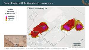 Arizona Sonoran meldet 11 Mrd. Pfund enthaltenes Kupfer in aktualisierter Cactus-Ressourcenschätzung (gemessen und angezeigt) – 75 % davon laugungsfähig