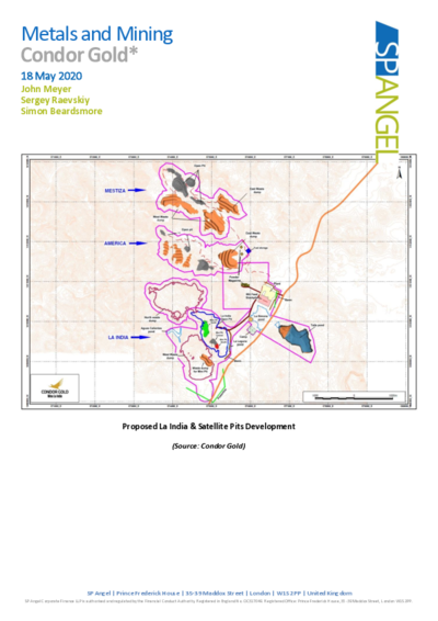SP Angel Research with buy recommendation for Condor Gold – Price target: 102.5 GBPence