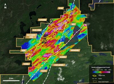 Gold X2 definiert 5 Kilometer langen anomalen mineralisierten Trend südlich der Goldlagerstätte Moss