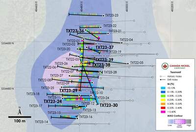 Canada Nickel Continues to Intersect High-grade, Near-surface Mineralization at Texmont Project 