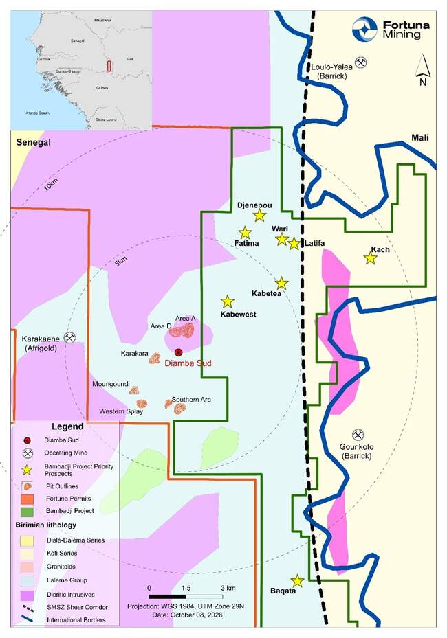 Fortuna stößt bei Southern Arc in Diamba Sud auf eine 12,8 Meter mächtige Ader mit 7,8 g/t Gold und treibt die Exploration in Bambadji (Senegal) voran