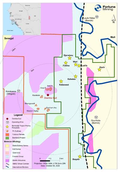 Fortuna stößt bei Southern Arc in Diamba Sud auf eine 12,8 Meter mächtige Ader mit 7,8 g/t Gold und treibt die Exploration in Bambadji (Senegal) voran