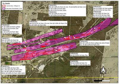 Final results from Tin Beetle drilling confirm hub and spoke potential at Taronga tin project 