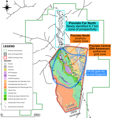 Hannan doubles prospective corridor to 13 km at Previsto, Peru