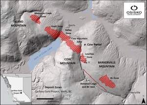 Osisko Development veröffentlicht aktuelle Informationen zu den Infill-Bohrungen im Rahmen des 13.000 Meter umfassenden Lowhee-Programms im Cariboo-Gold-Projekt