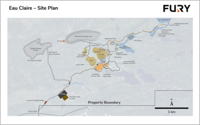 Fury Announces Results of Preliminary Economic Assessment for the Eau Claire Gold Deposit with a Base Case After-Tax NPV (5%) of $554M and After-Tax IRR of 41%
