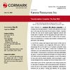 Cormark Securities with buy rating for Karora Resources and price target of 0.90 CAD$