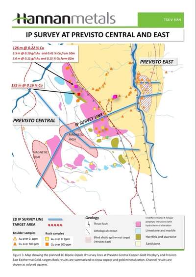 Hannan Commences 79 Line Kilometres Geophysical Survey On Five Porphyry-Epithermal Targets At Valiente, Peru